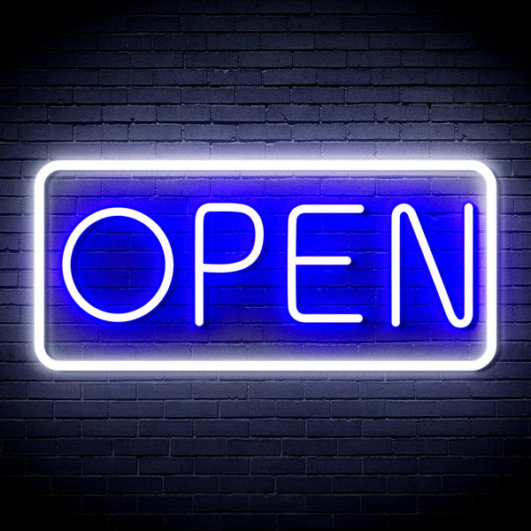 advpro-open-sign-ultra-bright-led-neon-sign-fnu0077 - White & Blue