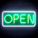 advpro-open-sign-ultra-bright-led-neon-sign-fnu0077 - White & Green