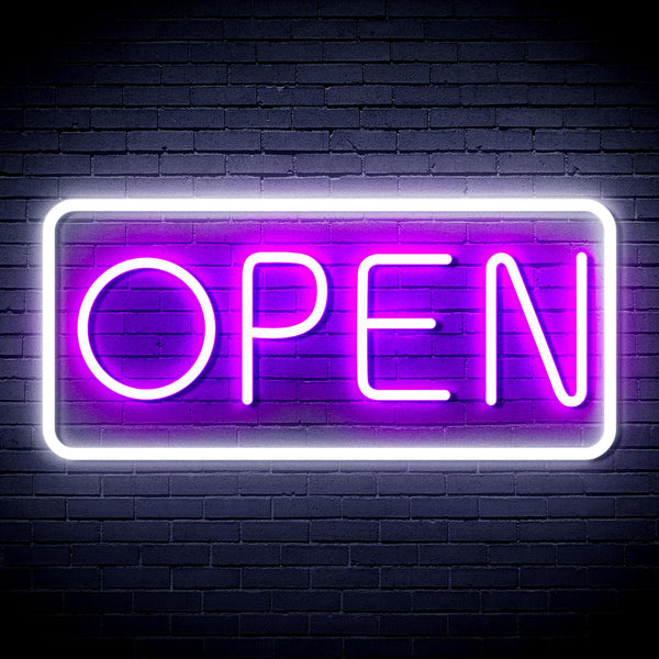 advpro-open-sign-ultra-bright-led-neon-sign-fnu0077 - White & Purple