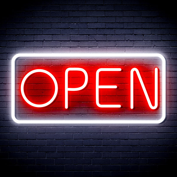 advpro-open-sign-ultra-bright-led-neon-sign-fnu0077 - White & Red