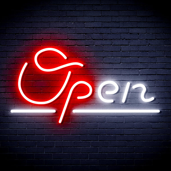 advpro-open-sign-ultra-bright-led-neon-sign-fnu0078 - White & Red