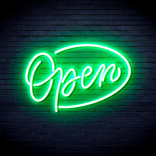 advpro-open-sign-ultra-bright-led-neon-sign-fnu0079 - Green