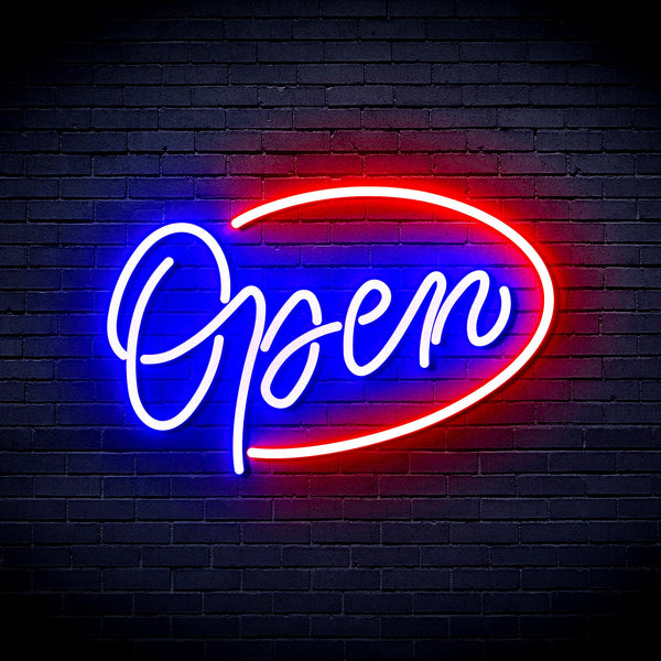 advpro-open-sign-ultra-bright-led-neon-sign-fnu0079 - Red & Blue