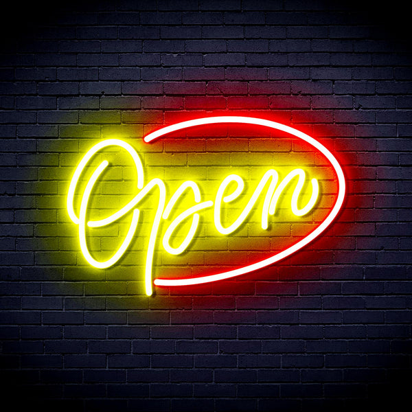 advpro-open-sign-ultra-bright-led-neon-sign-fnu0079 - Red & Yellow