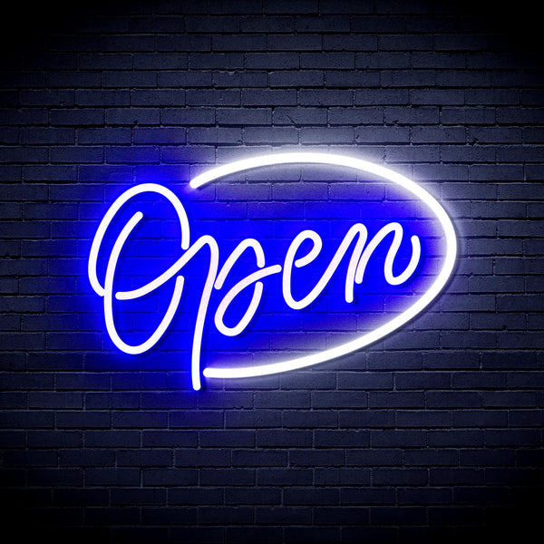 advpro-open-sign-ultra-bright-led-neon-sign-fnu0079 - White & Blue