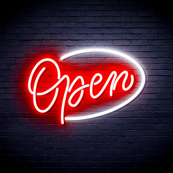 advpro-open-sign-ultra-bright-led-neon-sign-fnu0079 - White & Red