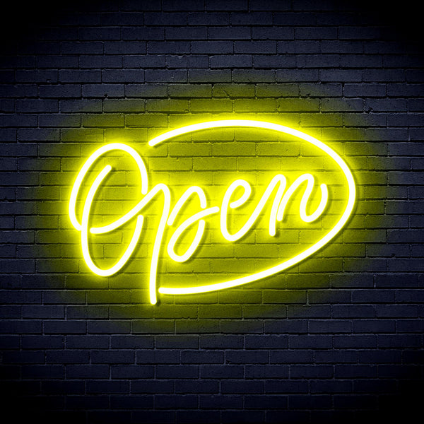 advpro-open-sign-ultra-bright-led-neon-sign-fnu0079 - Yellow
