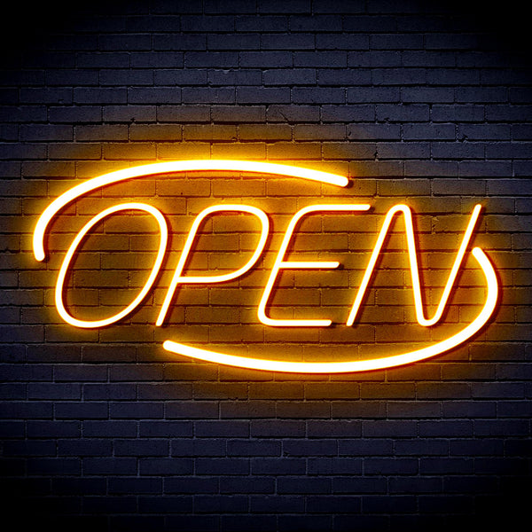advpro-open-sign-ultra-bright-led-neon-sign-fnu0080 - Golden Yellow