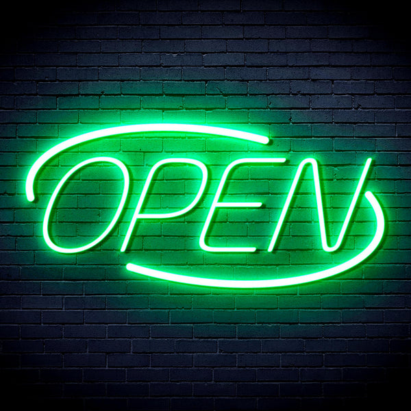 advpro-open-sign-ultra-bright-led-neon-sign-fnu0080 - Green