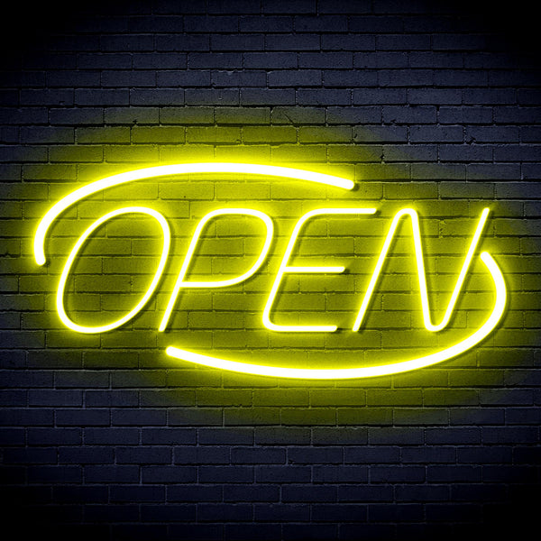 advpro-open-sign-ultra-bright-led-neon-sign-fnu0080 - Yellow