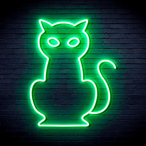 advpro-cat-ultra-bright-led-neon-sign-fnu0084 - Green