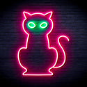 advpro-cat-ultra-bright-led-neon-sign-fnu0084 - Green & Pink