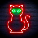 advpro-cat-ultra-bright-led-neon-sign-fnu0084 - Green & Red