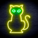 advpro-cat-ultra-bright-led-neon-sign-fnu0084 - Green & Yellow
