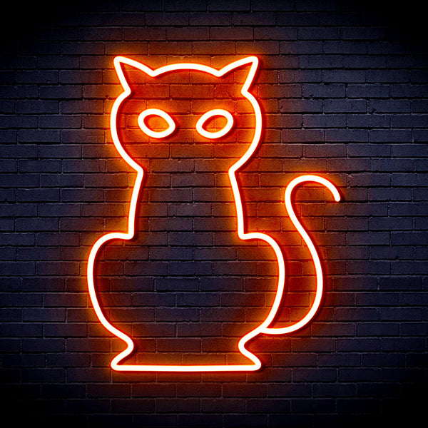 advpro-cat-ultra-bright-led-neon-sign-fnu0084 - Orange