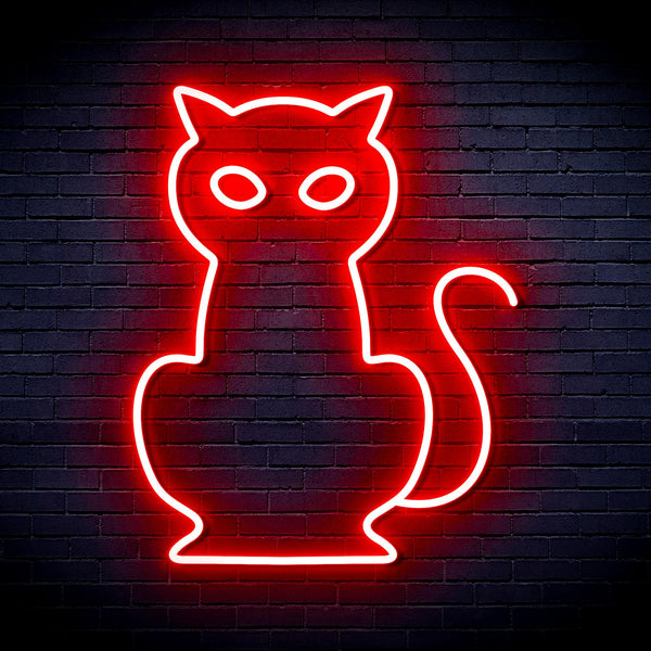 advpro-cat-ultra-bright-led-neon-sign-fnu0084 - Red