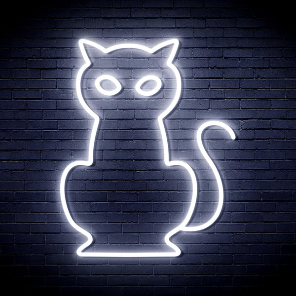 advpro-cat-ultra-bright-led-neon-sign-fnu0084 - White