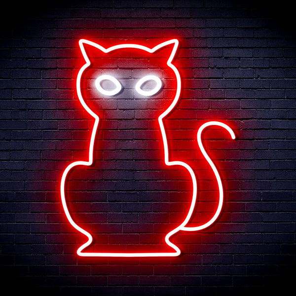 advpro-cat-ultra-bright-led-neon-sign-fnu0084 - White & Red