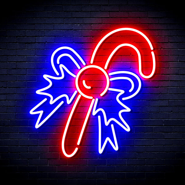 advpro-christmas-candy-ultra-bright-led-neon-sign-fnu0093 - Blue & Red