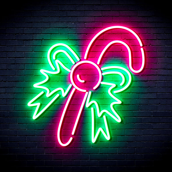advpro-christmas-candy-ultra-bright-led-neon-sign-fnu0093 - Green & Pink