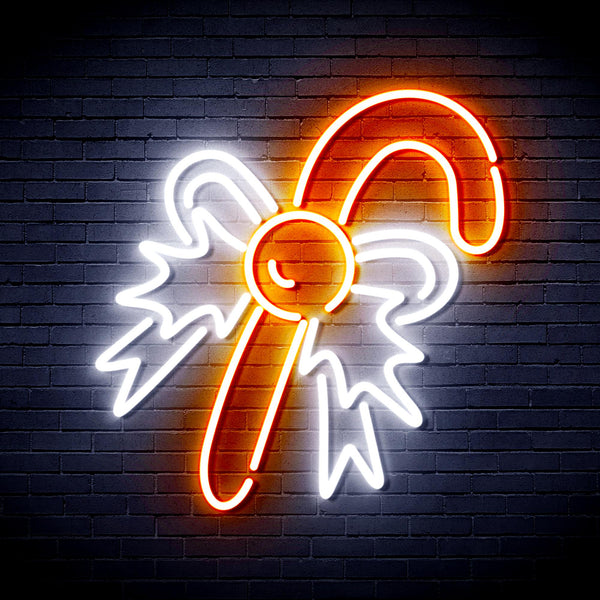advpro-christmas-candy-ultra-bright-led-neon-sign-fnu0093 - White & Orange