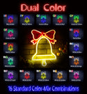 advpro-christmas-bell-with-ribbon-ultra-bright-led-neon-sign-fnu0094 - Dual-Color