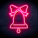 advpro-christmas-bell-with-ribbon-ultra-bright-led-neon-sign-fnu0094 - Pink