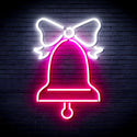 advpro-christmas-bell-with-ribbon-ultra-bright-led-neon-sign-fnu0094 - White & Pink