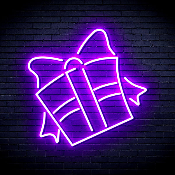 advpro-cchristmas-present-ultra-bright-led-neon-sign-fnu0096 - Purple