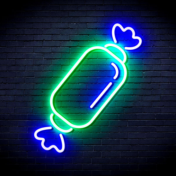 advpro-candy-ultra-bright-led-neon-sign-fnu0097 - Green & Blue