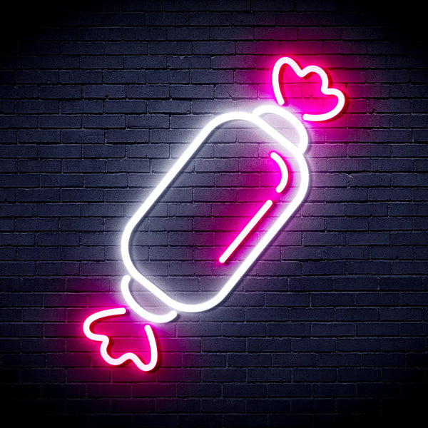 advpro-candy-ultra-bright-led-neon-sign-fnu0097 - White & Pink
