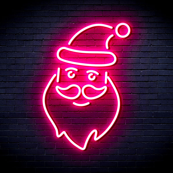advpro-santa-claus-ultra-bright-led-neon-sign-fnu0098 - Pink