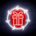 advpro-christmas-present-in-holly-wreath-ultra-bright-led-neon-sign-fnu0099 - White & Red