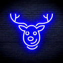 advpro-christmas-deer-face-ultra-bright-led-neon-sign-fnu0100 - Blue