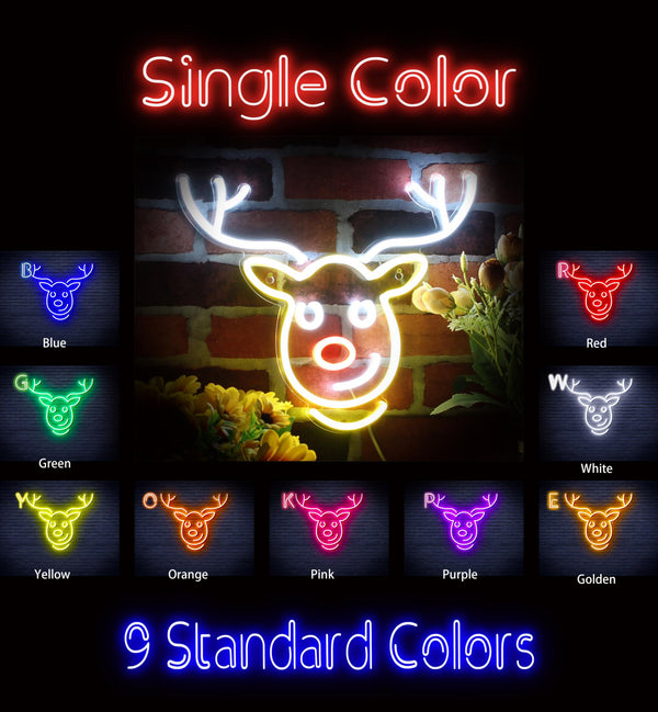 advpro-christmas-deer-face-ultra-bright-led-neon-sign-fnu0100 - Classic