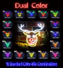 advpro-christmas-deer-face-ultra-bright-led-neon-sign-fnu0100 - Dual-Color
