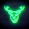 advpro-christmas-deer-face-ultra-bright-led-neon-sign-fnu0100 - Green