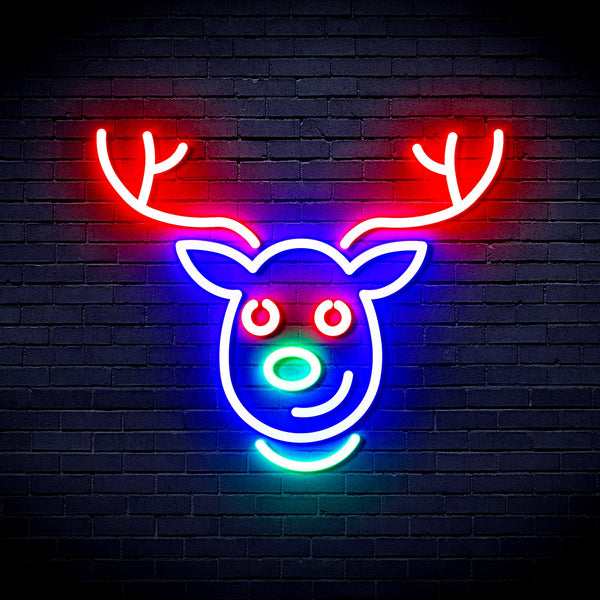 advpro-christmas-deer-face-ultra-bright-led-neon-sign-fnu0100 - Multi-Color 4