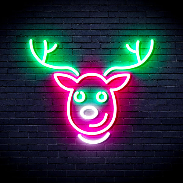 advpro-christmas-deer-face-ultra-bright-led-neon-sign-fnu0100 - Multi-Color 5