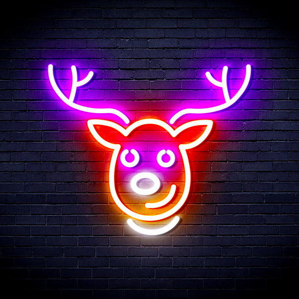 advpro-christmas-deer-face-ultra-bright-led-neon-sign-fnu0100 - Multi-Color 7