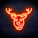 advpro-christmas-deer-face-ultra-bright-led-neon-sign-fnu0100 - Orange