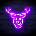 advpro-christmas-deer-face-ultra-bright-led-neon-sign-fnu0100 - Purple