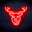 advpro-christmas-deer-face-ultra-bright-led-neon-sign-fnu0100 - Red