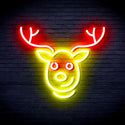 advpro-christmas-deer-face-ultra-bright-led-neon-sign-fnu0100 - Red & Yellow