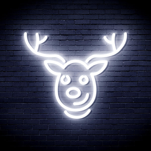 advpro-christmas-deer-face-ultra-bright-led-neon-sign-fnu0100 - White