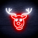 advpro-christmas-deer-face-ultra-bright-led-neon-sign-fnu0100 - White & Red