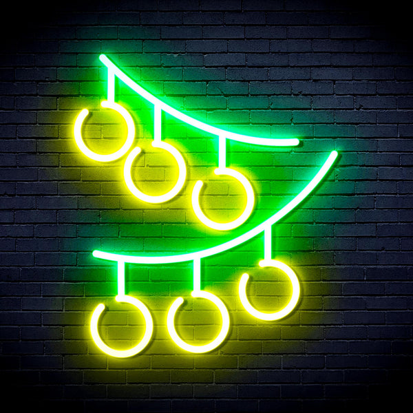 advpro-christmas-ornaments-ultra-bright-led-neon-sign-fnu0101 - Green & Yellow