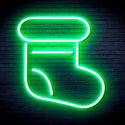 advpro-christmas-sock-ultra-bright-led-neon-sign-fnu0105 - Green