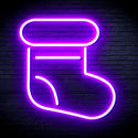advpro-christmas-sock-ultra-bright-led-neon-sign-fnu0105 - Purple