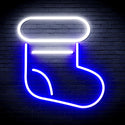 advpro-christmas-sock-ultra-bright-led-neon-sign-fnu0105 - White & Blue